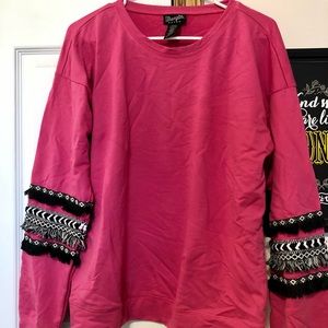 Wrangler Retro Hot Pink Fringe Sweater